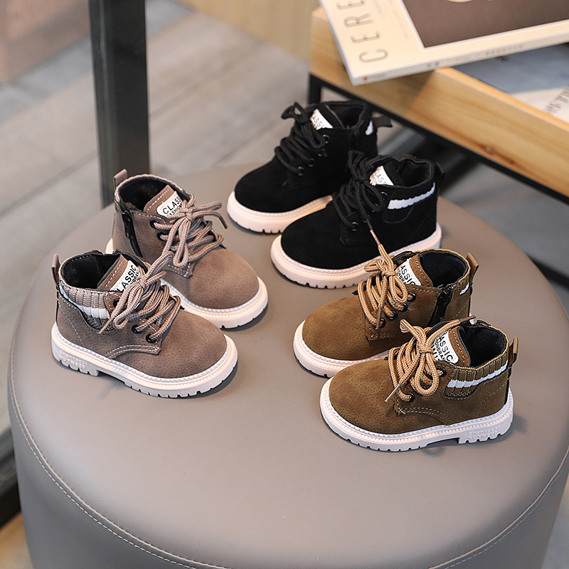 Leather Work For Kids - 가을 겨울 어린이 레트로 작업 스타일