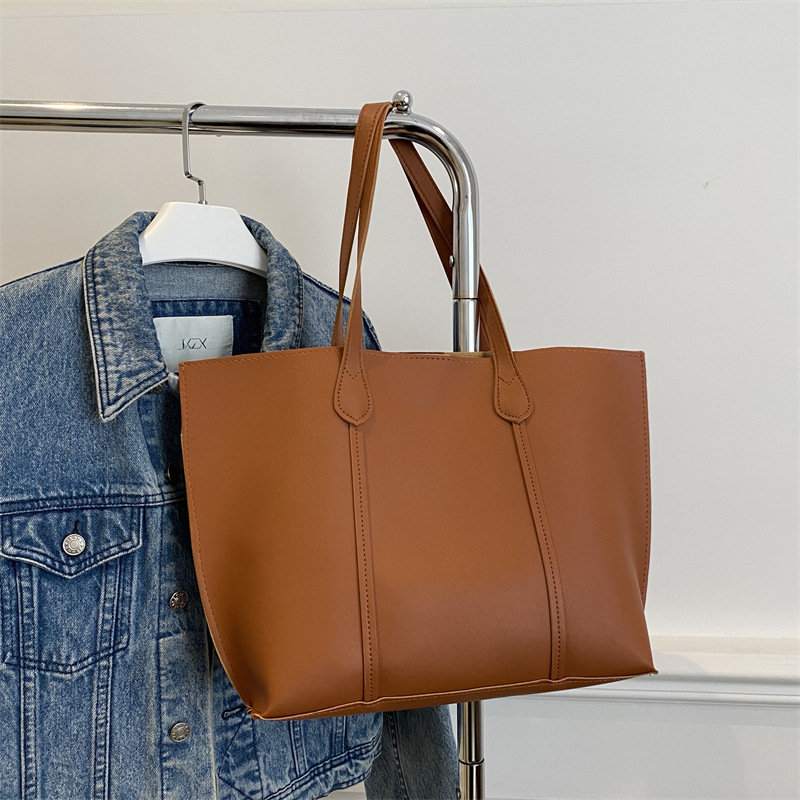 Leather Work Handbags For Women - 클래식 대용량 가죽 여성 토트백, 편안한