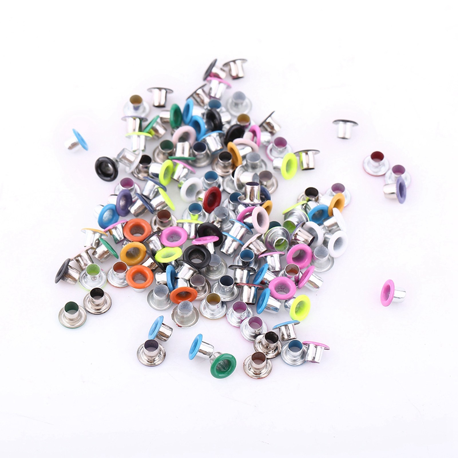 Leatherwork Eyelets - 500개 혼합 색상 3mm 원형 금속