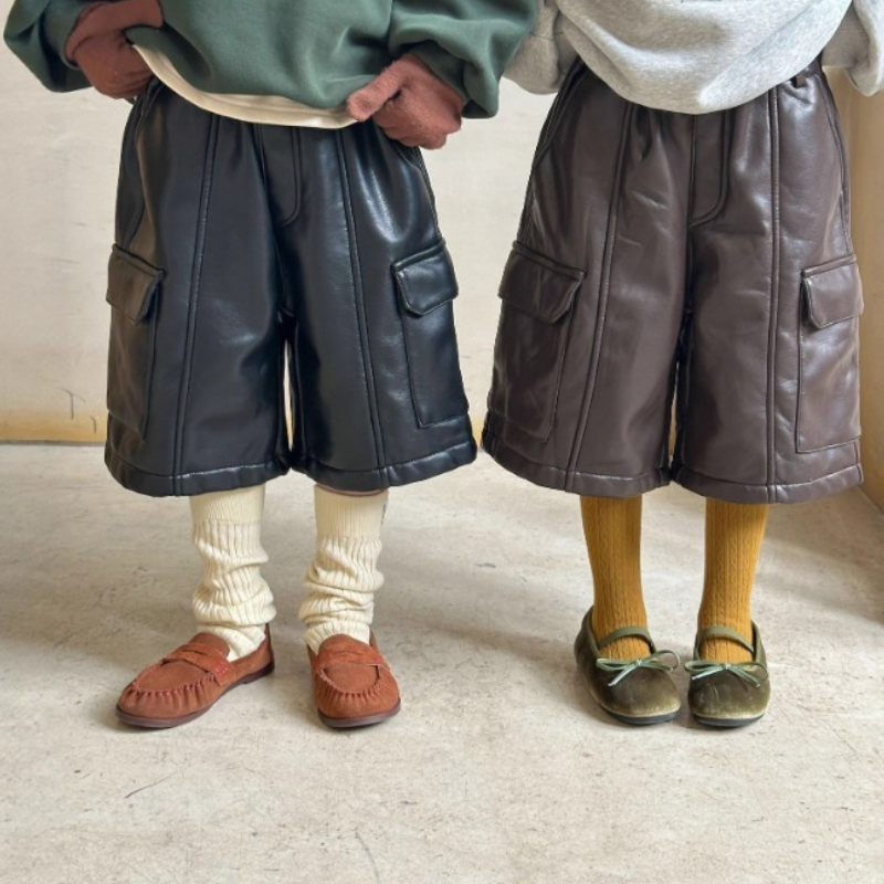Leather Work For Kids - 2026년 겨울 신상 한국 아동용 부드러운