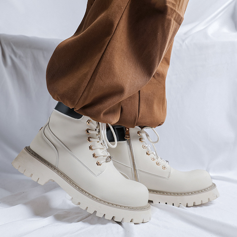 Leatherwork Boots - 플러스 사이즈 남성 패션 파티 연회