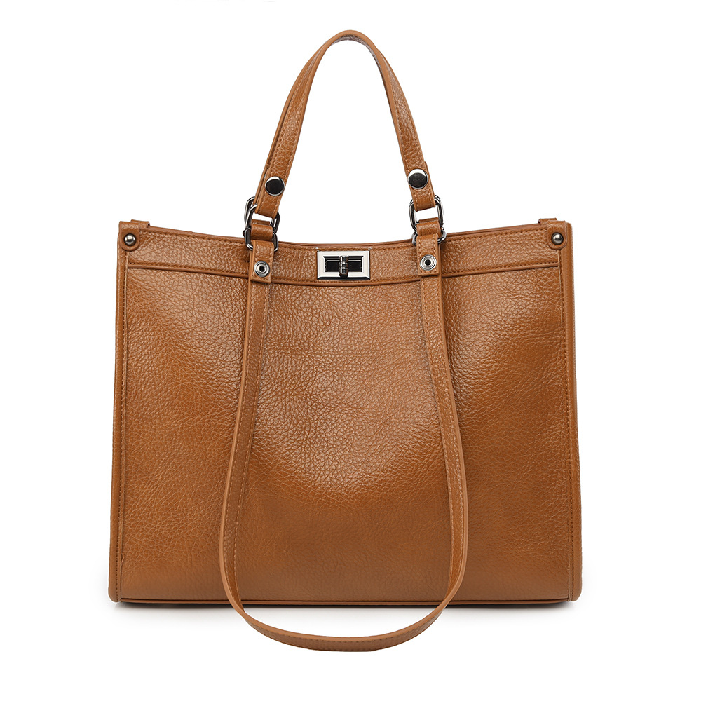 Leather Work Handbags For Women - 여성 대용량 토트 백 PU 가죽