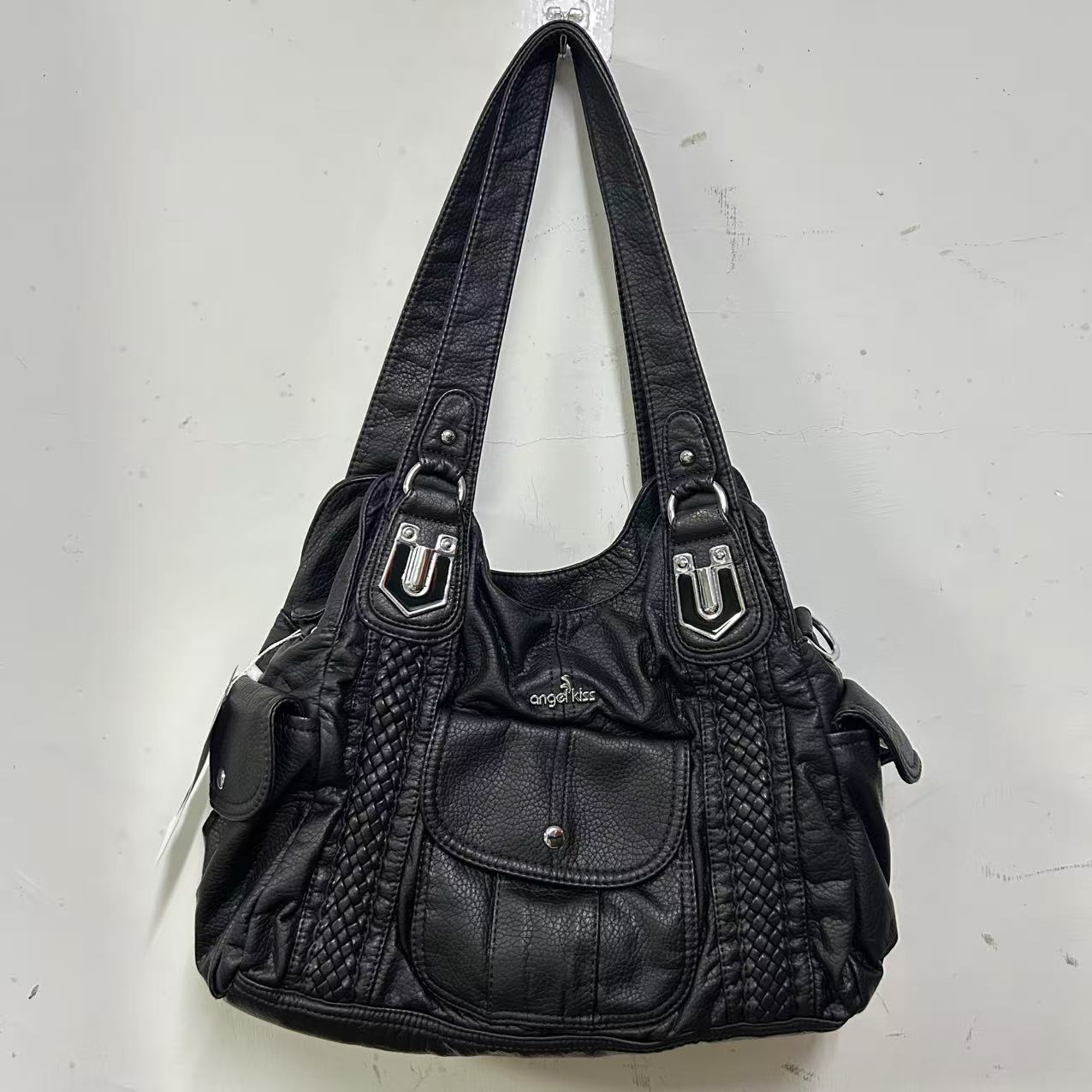Leather Work Handbags For Women - 엔젤 키스 여성 호보 핸드백, 부드러운