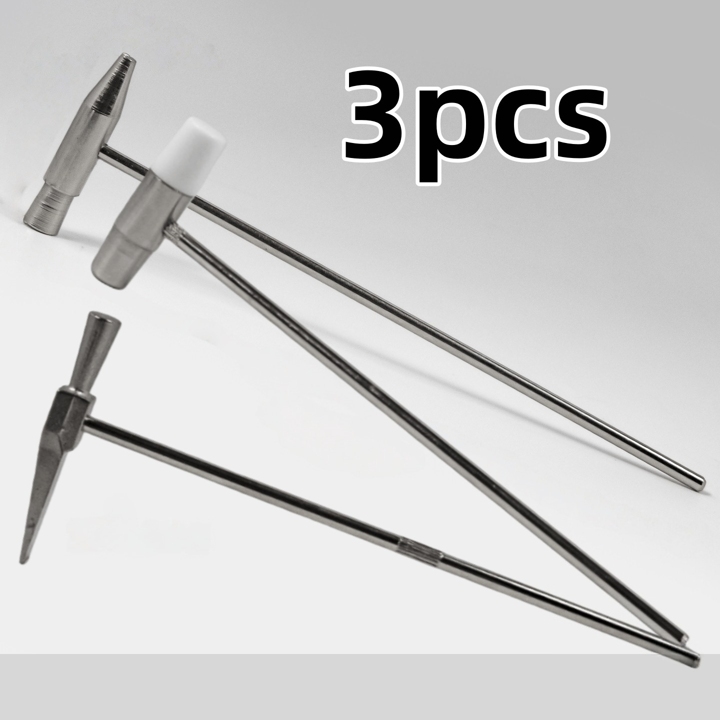 Leatherwork Mallet - 3개입 고강도 스테인리스 스틸 보석 제작