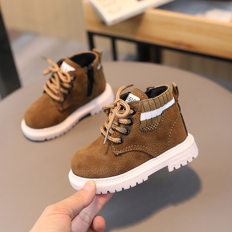 가을 겨울 어린이 레트로 작업 스타일 짧은 부츠 어린이 - Leather Work For Kids 리뷰 및 가격