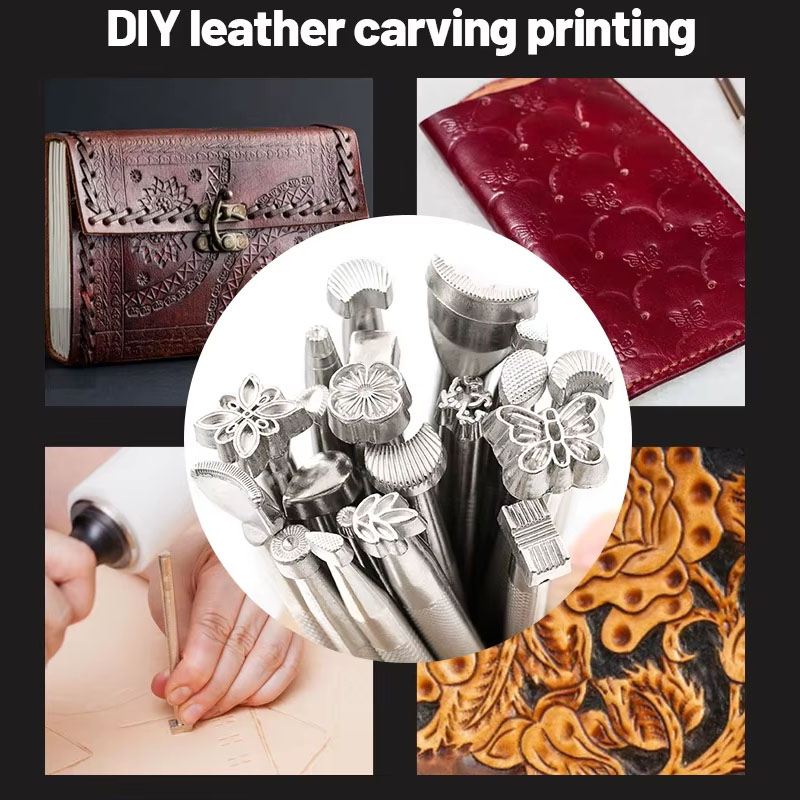 20종 가죽 도장 조각 도구 세트, 스탬프 프린팅 펀치 - Leatherworking Equipment 리뷰 및 가격