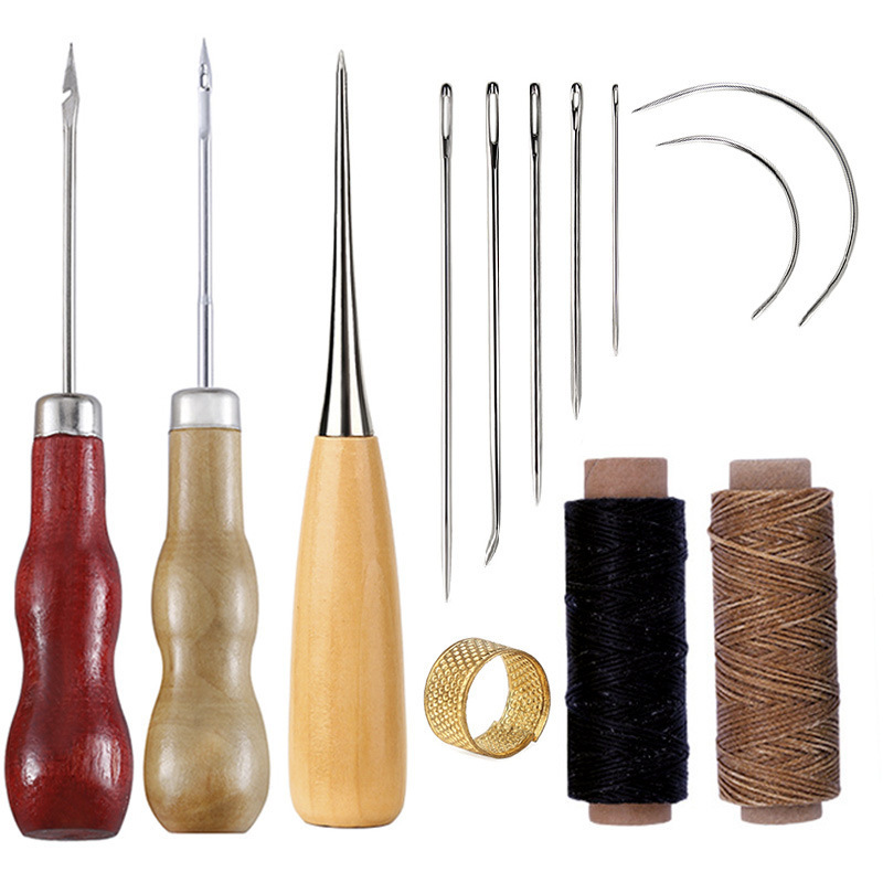 초보자/전문가용 13개입 왁스 처리된 실 가죽공예 도구 - Leatherwork For Beginners 리뷰 및 가격