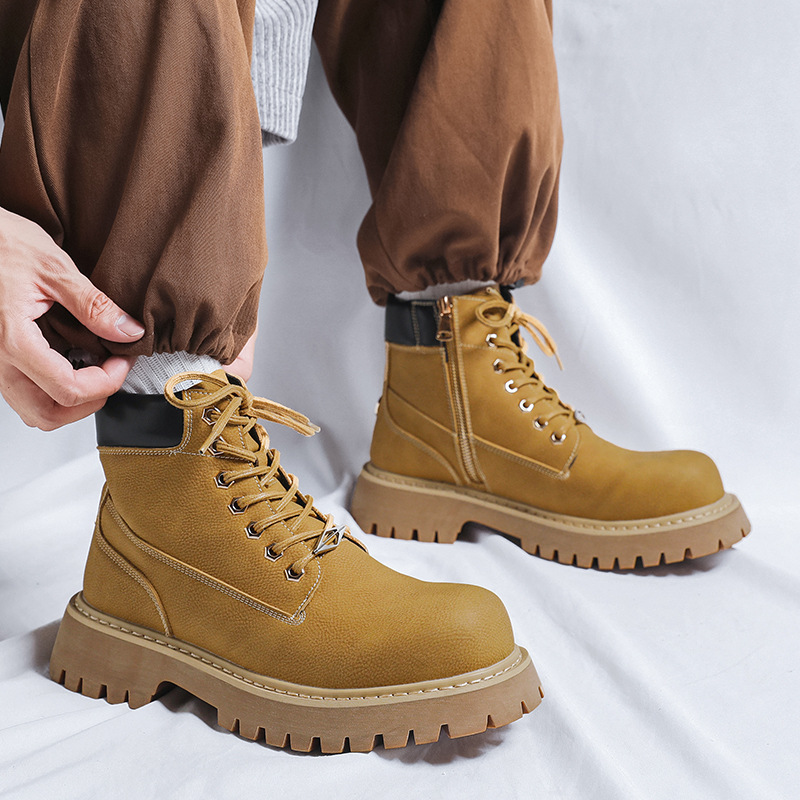 플러스 사이즈 남성 패션 파티 연회 드레스 플랫폼 부츠 - Leatherwork Boots 리뷰 및 가격