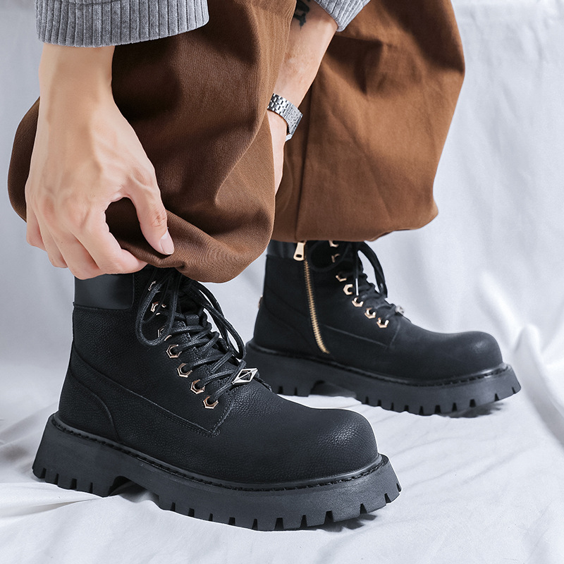 플러스 사이즈 남성 패션 파티 연회 드레스 플랫폼 부츠 - Leatherwork Boots 리뷰 및 가격