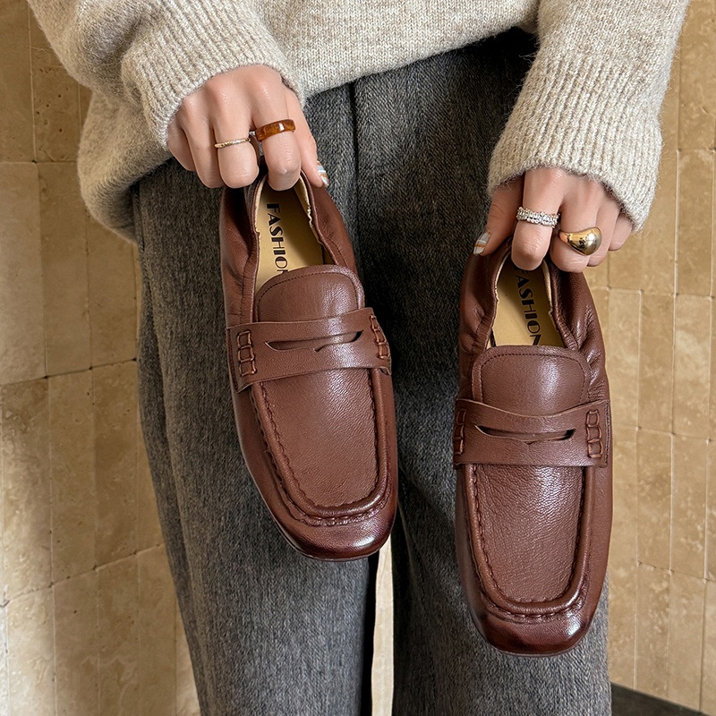 여성 플랫 스프링 가을 뮬 클래식 스타일 심플 슈즈 내 - Leather Work For Kids 리뷰 및 가격