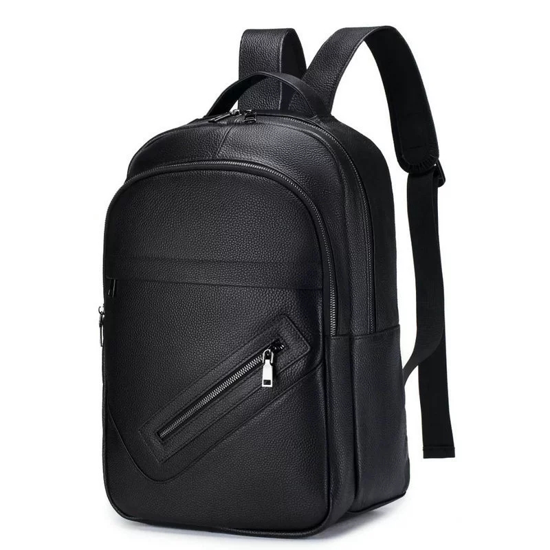 블랙 정품 가죽 노트북 배낭 남성용 멀티 지퍼 포켓 비 - Leather Work Rucksack Mens 리뷰 및 가격