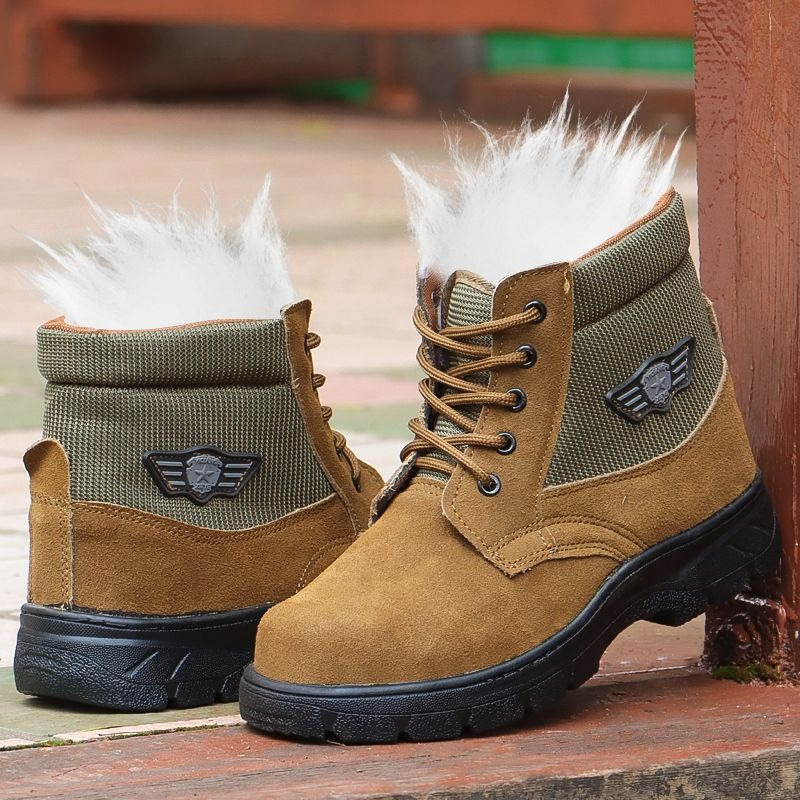 겨울 남성용 스노우 부츠 천연 가죽 울 따뜻한 아웃도어 - Leatherwork Boots 리뷰 및 가격