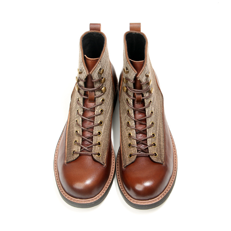 YETTIES 남성용 숏토 아메카지 컴뱃 부츠, 천연  - Vintage Leatherwork 리뷰 및 가격
