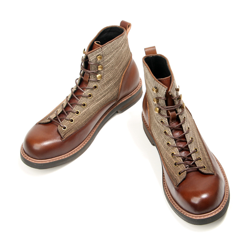 YETTIES 남성용 숏토 아메카지 컴뱃 부츠, 천연  - Vintage Leatherwork 리뷰 및 가격