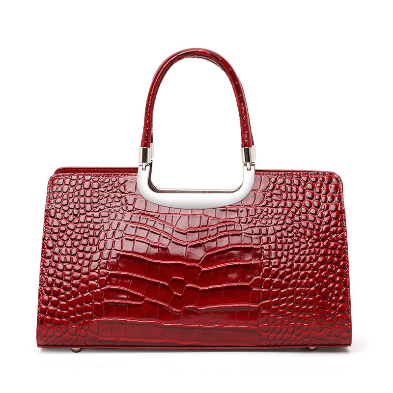 진짜 소가죽 악어 무늬 여성 핸드백, 대형 탑 핸들 사 - Leather Work Handbags For Women 리뷰 및 가격