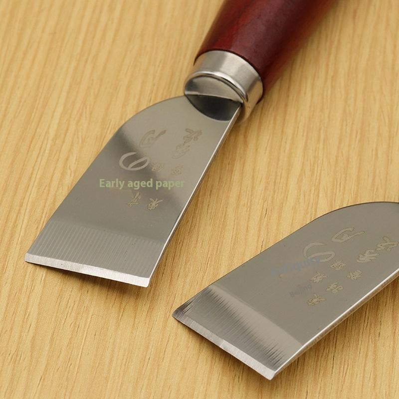 【신제품】가죽 스키빙 나이프 나무 손잡이가 있는 가죽  - Leatherworking Equipment 리뷰 및 가격