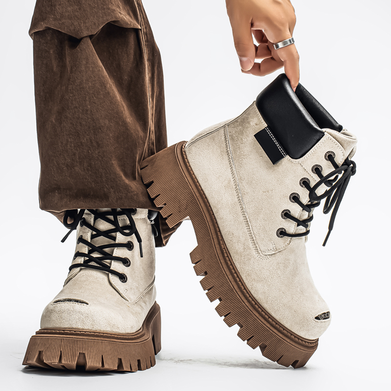 클래식 하이탑 부츠 아웃도어 가죽 남성 캐주얼 앵클 부 - Leatherwork Boots 리뷰 및 가격