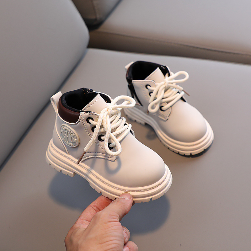 가을 겨울 어린이 미끄럼 방지 레이스 업 짧은 부츠 어 - Leather Work For Kids 리뷰 및 가격