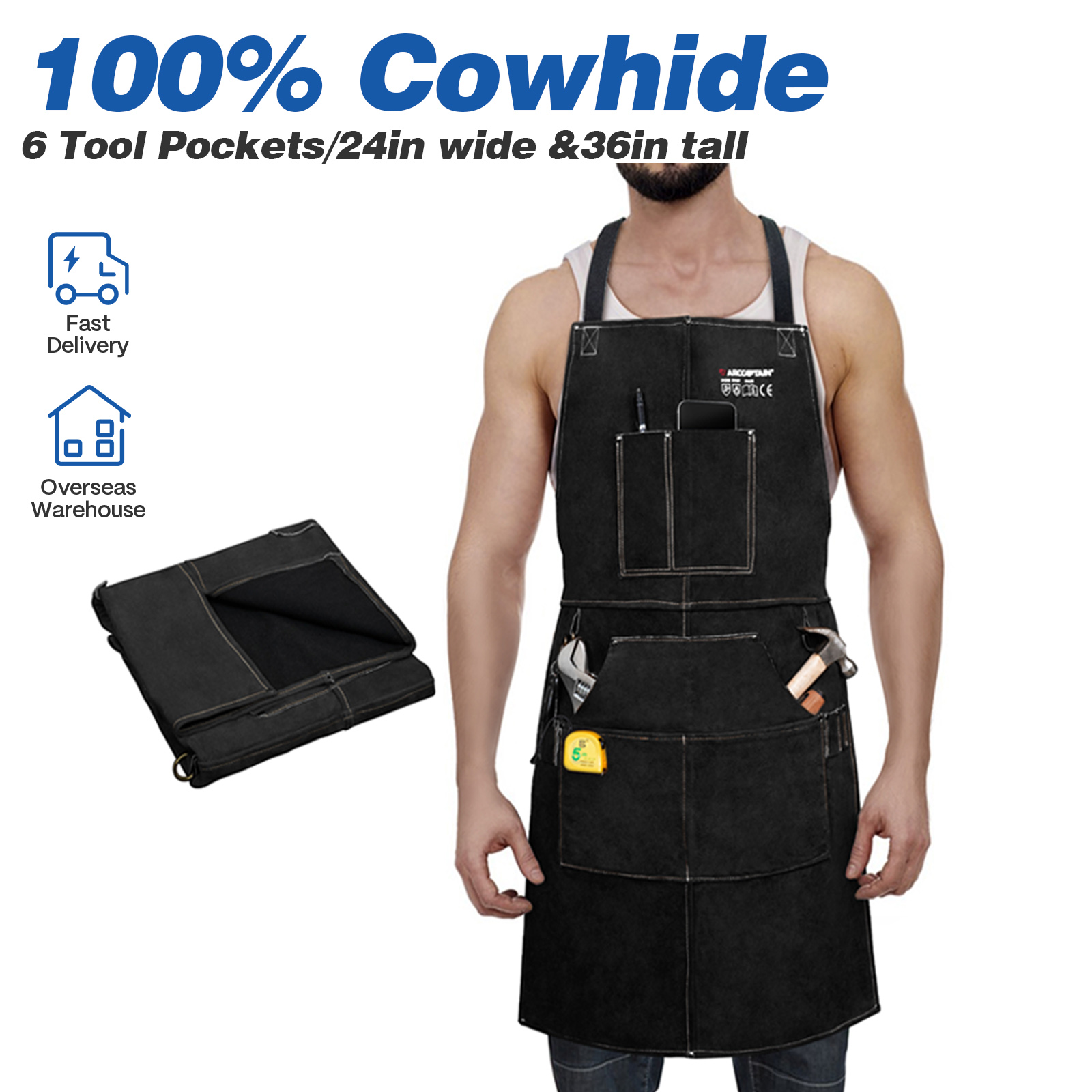 ARCCAPTAIN 가죽 용접 작업 앞치마 열 불꽃 방 - Leatherworking Equipment 리뷰 및 가격