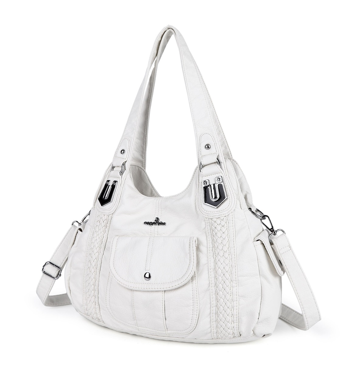엔젤 키스 여성 호보 핸드백, 부드러운 워싱 가죽 멀티 - Leather Work Handbags For Women 리뷰 및 가격