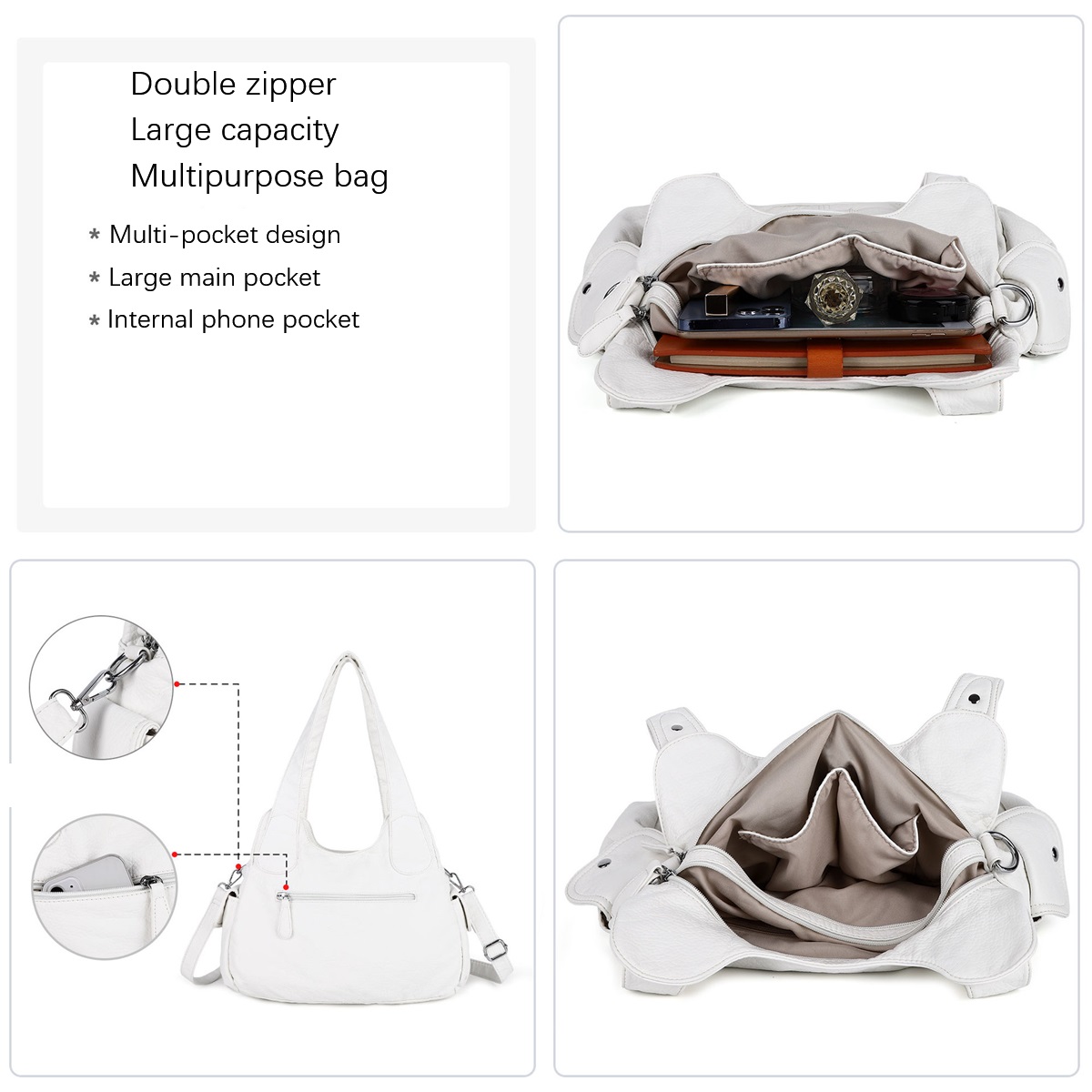 엔젤 키스 여성 호보 핸드백, 부드러운 워싱 가죽 멀티 - Leather Work Handbags For Women 리뷰 및 가격