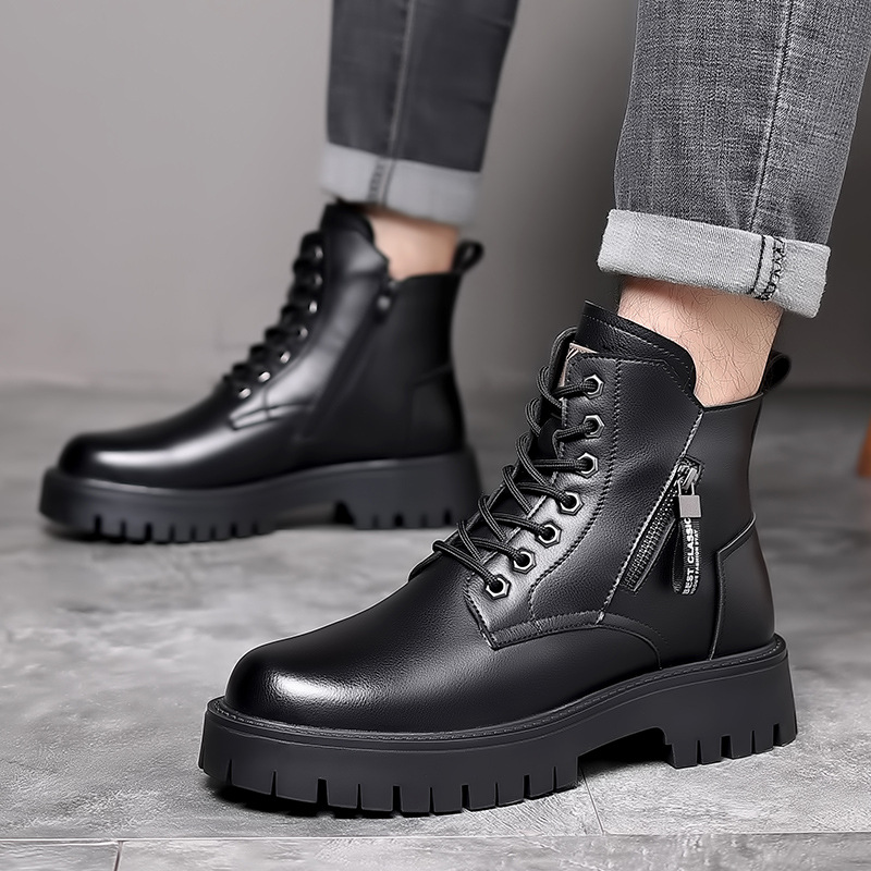 남성 클래식 정품 가죽 부츠 가을 겨울 방수 따뜻한 플 - Leatherwork Boots 리뷰 및 가격