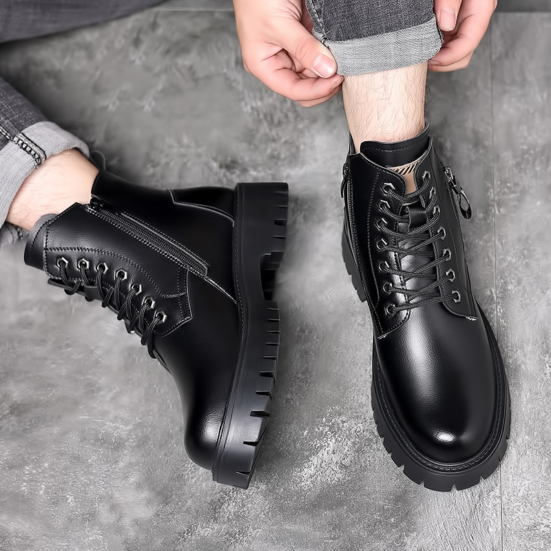 남성 클래식 정품 가죽 부츠 가을 겨울 방수 따뜻한 플 - Leatherwork Boots 리뷰 및 가격