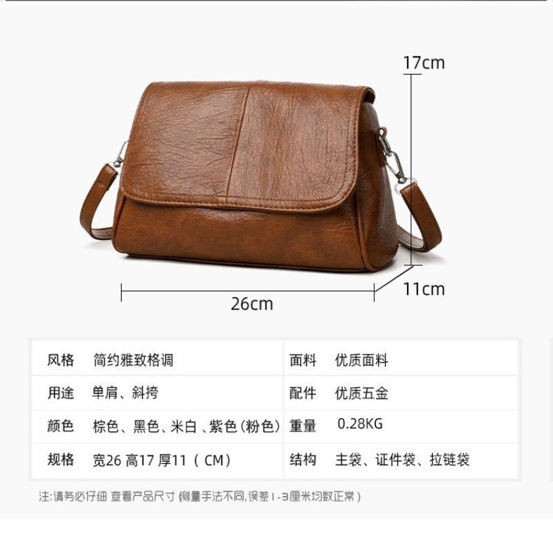 여성용 부드러운 인조 가죽 플랩 크로스바디 백, 텍스처 - Vintage Leatherwork 리뷰 및 가격