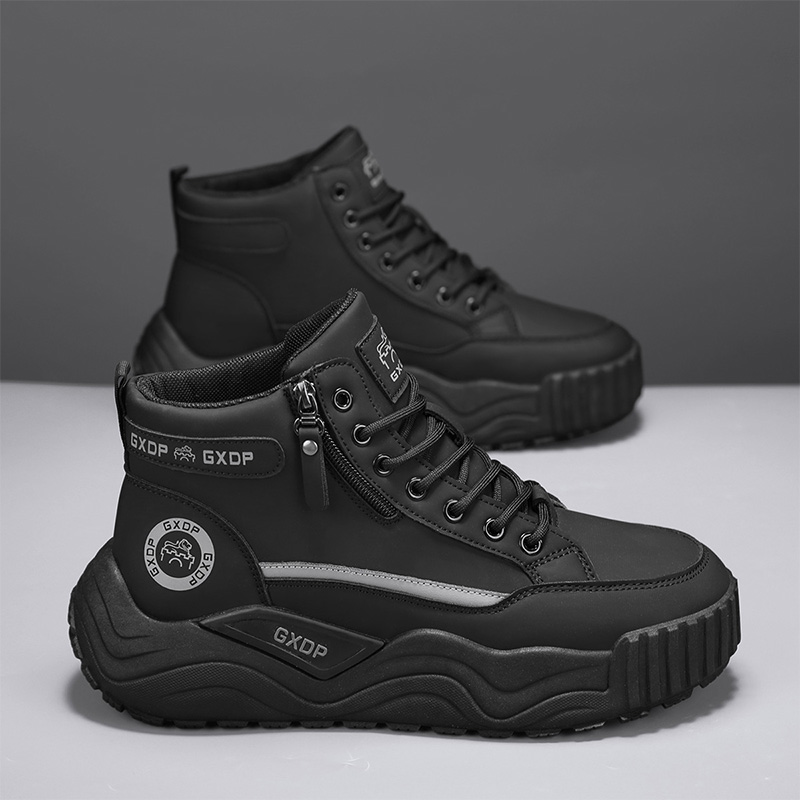 키높이 논슬립 신발 남성용 하이탑 화이트 가죽 스니커즈 - Leatherwork Boots 리뷰 및 가격