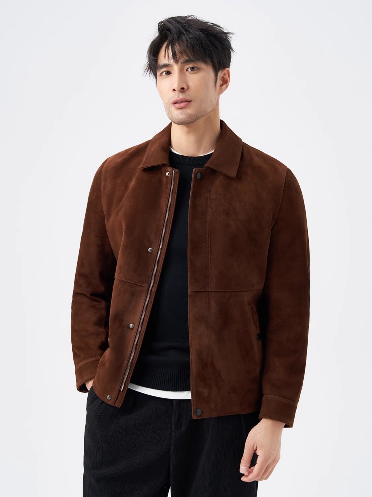 최고 품질 천연 진짜 스웨이드 가죽 자켓 비즈니스 캐주 - Leather Work For Kids 리뷰 및 가격