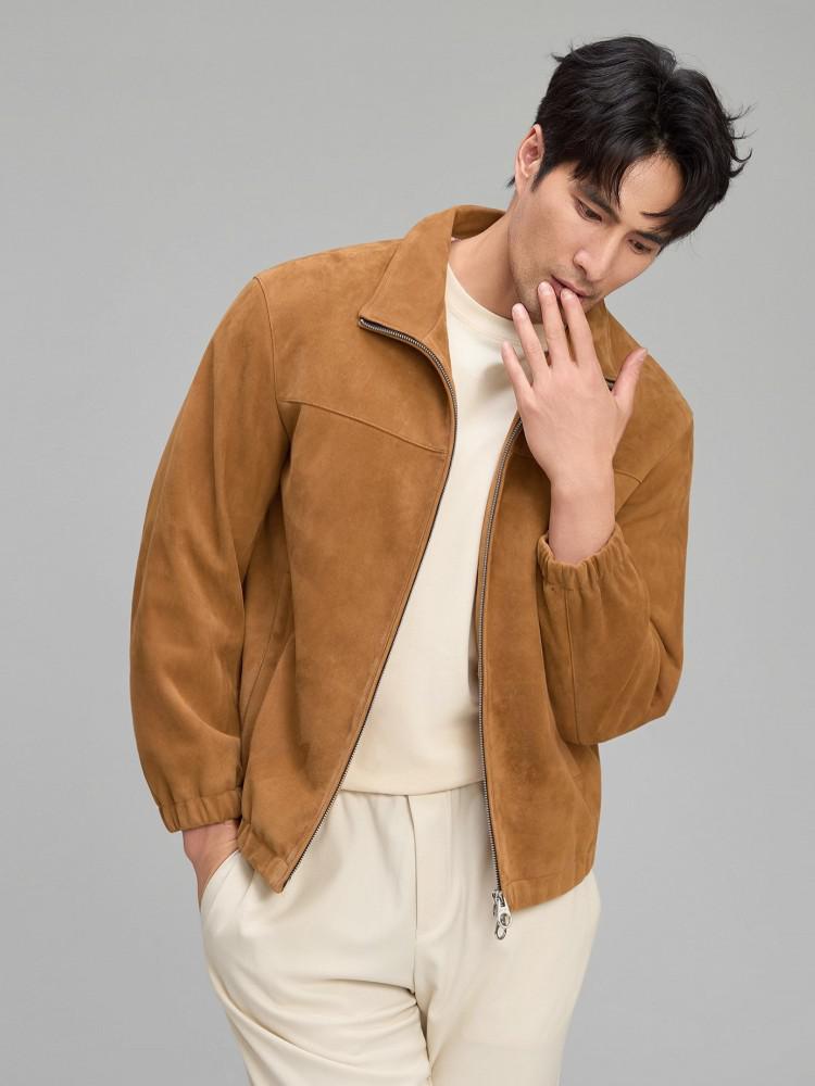 럭셔리 남성용 부드러운 천연 스웨이드 가죽 재킷 지퍼  - Leather Work For Kids 리뷰 및 가격