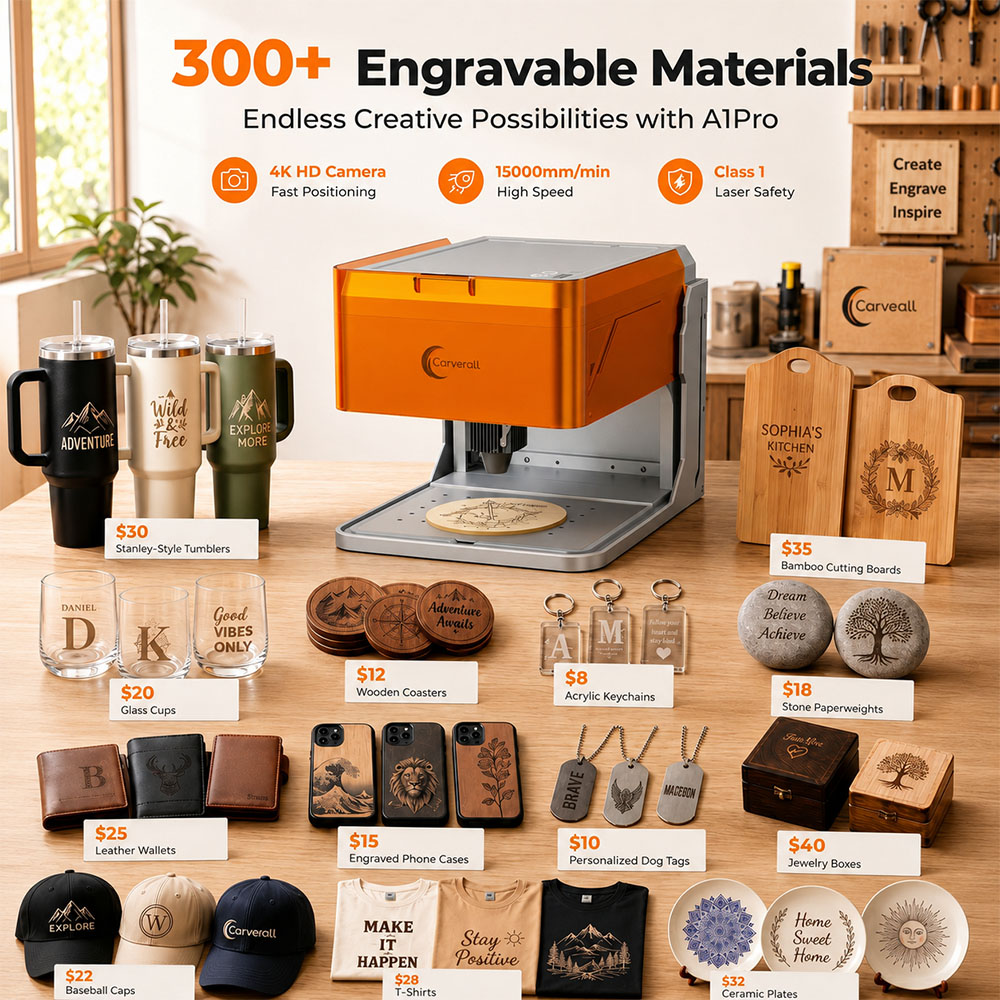 Carverall A1PRO 10W 레이저 조각기, H - Leatherworking Equipment 리뷰 및 가격