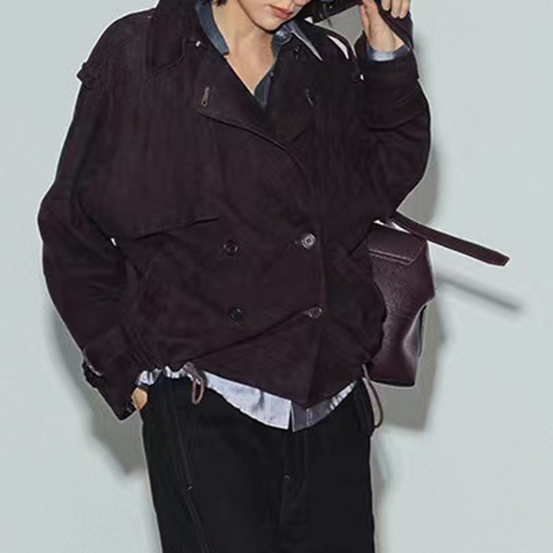 진짜 스웨이드 재킷 가을 여성 양가죽 올드 머니 스타일 - Leather Work For Kids 리뷰 및 가격