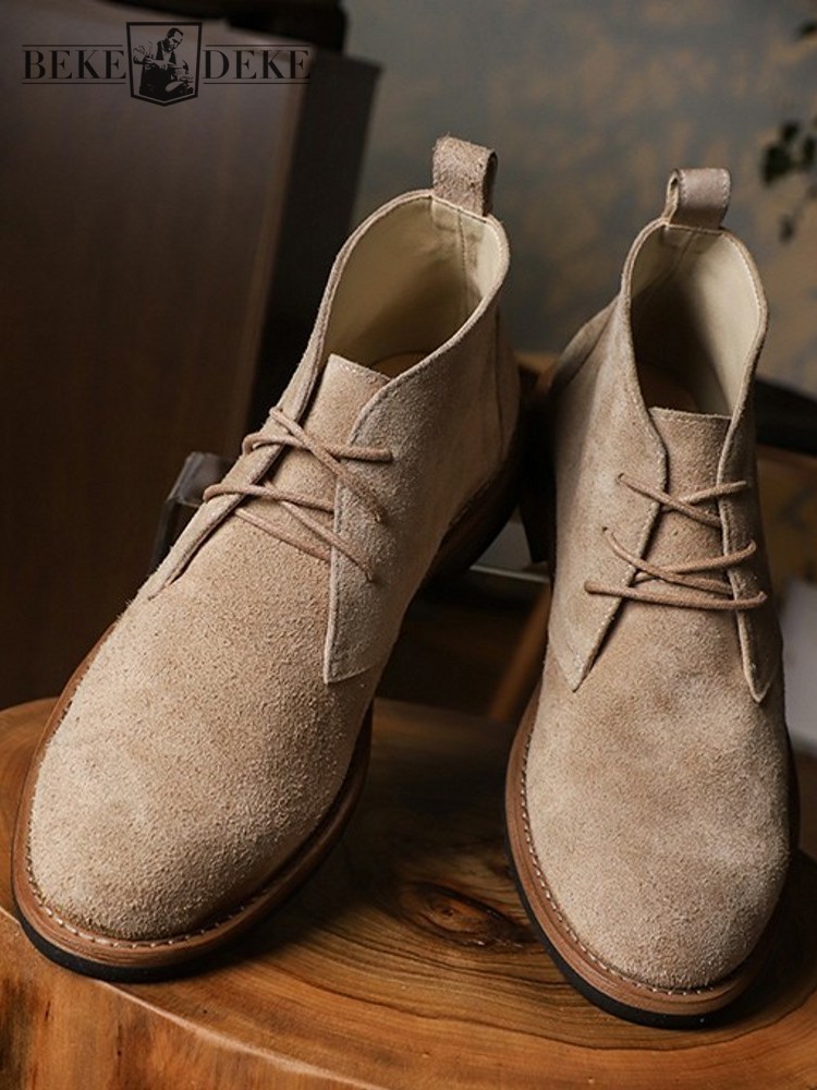 패션 다목적 남성 레이스 업 컬러 블록 암소 스웨이드  - Leatherwork Boots 리뷰 및 가격