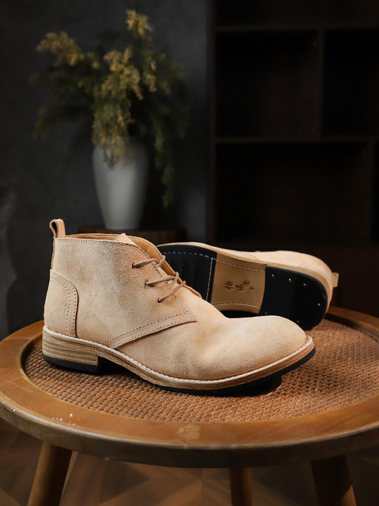 패션 다목적 남성 레이스 업 컬러 블록 암소 스웨이드  - Leatherwork Boots 리뷰 및 가격